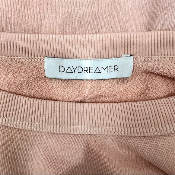 Daydreamer by Free People Flying V Varsity Tie-Dye Pullover Sweatshirt Pink - Picture 8 of 9